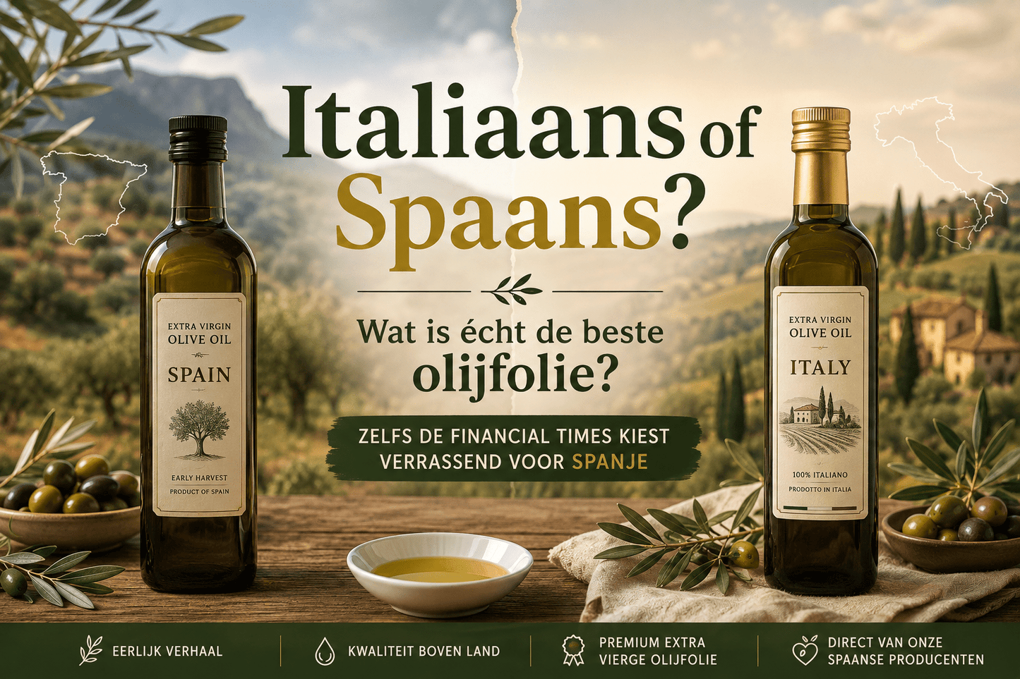 Is Italiaanse olijfolie beter dan Spaanse olijfolie? Zelfs de Financial Times kiest verrassend voor Spanje - Casa Gomez