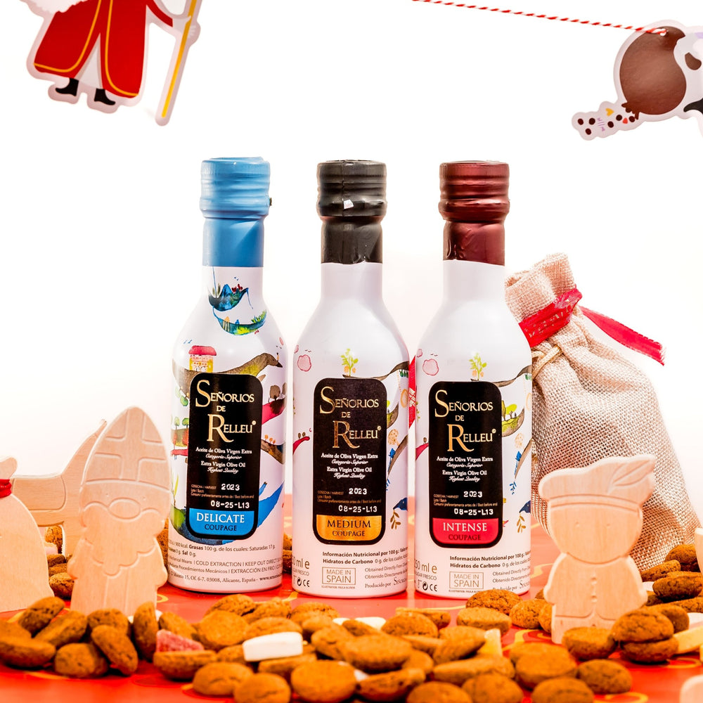 
                      
                        Proefpakket Señoríos de Relleu – 3x250ml Extra Vierge Olijfolie - Casa Gomez - Spaanse biologische extra vierge olijfolie
                      
                    