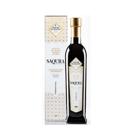 Saqura Spaanse  extra virgen olijfolie van de vroege oogst met geschenkverpakking
