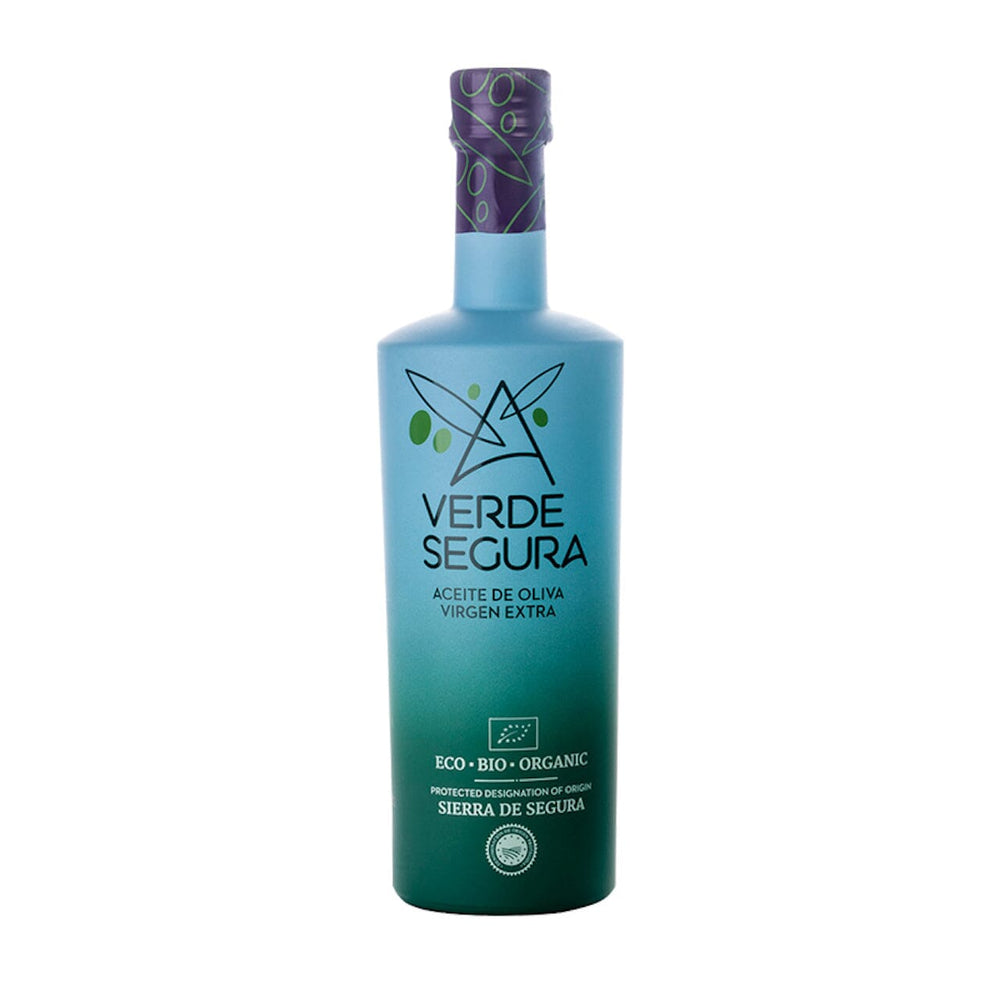 
                      
                        Verde Segura Spaanse biologische extra virgen olijfolie  van vroege oogst met geschenkverpakking. Beste olijfolie
                      
                    